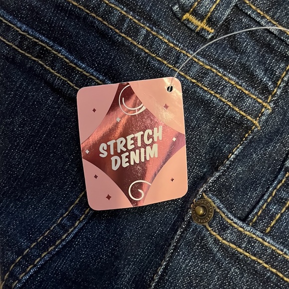 Disney Store exclusive girls flare jeans gold Minnie Mouse adjustable waist 12 - Picture 8 of 13